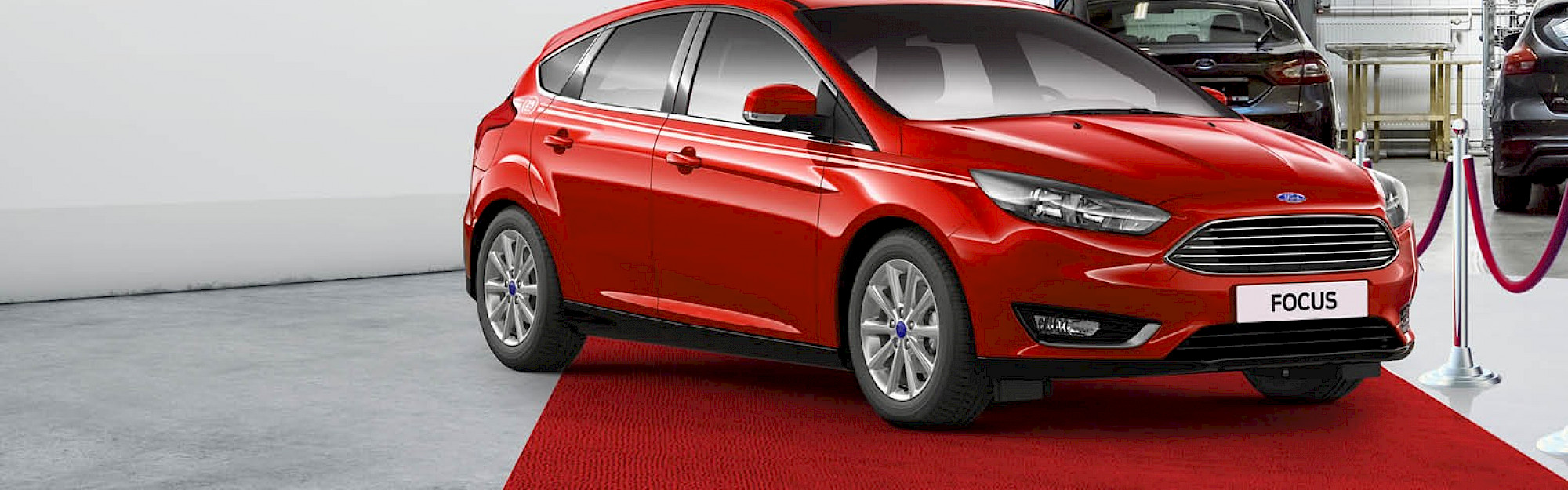 Ford Focus várakozik a vörös szőnyegen