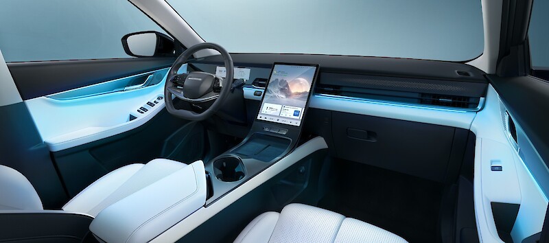 Jaecoo 5 fehér belső tér