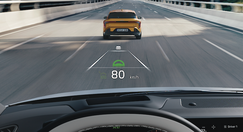 Kia K4 head-up display